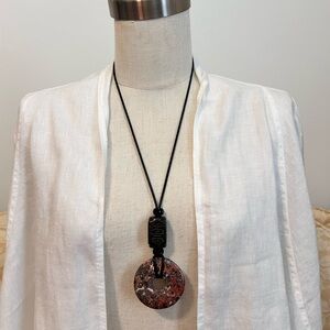**** SALE ****Large Leopard Jasper with African Beads